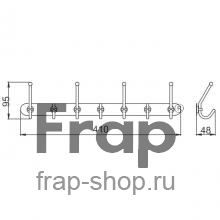 Крючок Frap F201-7 Хром