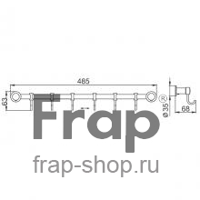Крючок Frap F205-6 Хром