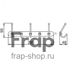 Крючок Frap F201-5 Хром