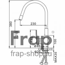 Смеситель для кухни Frap F4453-03