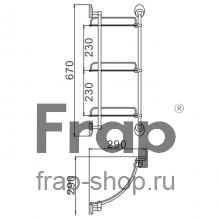 Полочка для ванной Frap F1607-3 Хром/Стекло