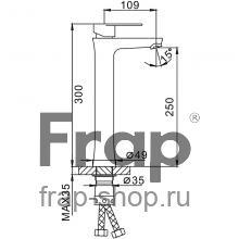 Смеситель для раковины Frap F1048-2