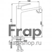 Смеситель для раковины Frap F1062-2