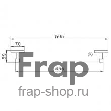 Прямой полотенцедержатель Frap F1901-1 Хром