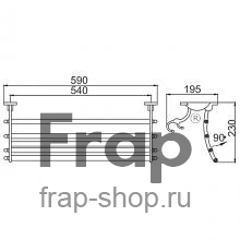 Полка для полотенец Frap F807 Хром