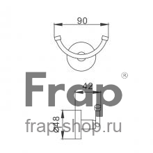 Крючок Frap F1705-2 Хром