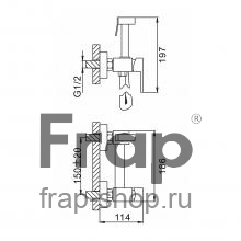 Смеситель с гигиеническим душем Frap F7504-9