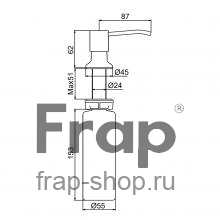 Дозатор для жидкого мыла Frap F408-8