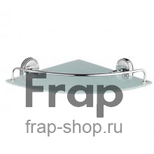 Стеклянная полка в ванную комнату Frap F1921-1 Хром/Стекло