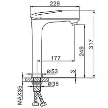 Смеситель для раковины Frap F1052-54