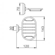 Мыльница Frap F1502-1 Хром