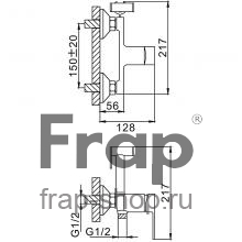 Смеситель с гигиеническим душем Frap F2041-4