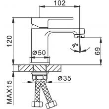 Смеситель для раковины Frap F1042