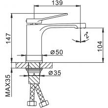 Смеситель для раковины Frap F1045