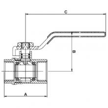 Кран Frap FR201-3/4F/F-T