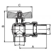 Кран Frap FR215 1/2M/F