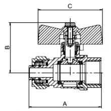 Кран Frap FR401 16*3/4F