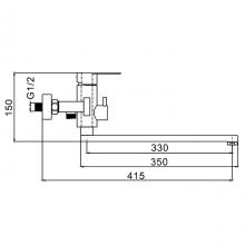 Смеситель для ванны Frap F22805