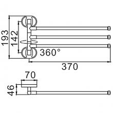 Поворотный полотенцедержатель Frap F1913 Хром