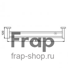 Прямой полотенцедержатель Frap F1709 Хром