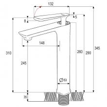 Смеситель для раковины Frap F1052-57