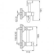 Смеситель с гигиеническим душем Frap F7503-6