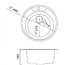 Мойка для кухни Frap FD490 чертеж