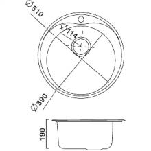 Мойка для кухни Frap FS510T чертеж