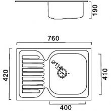 Мойка для кухни Frap FS4276 чертеж