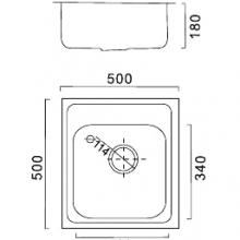 Мойка для кухни Frap FS5050 чертеж