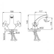 Смеситель для раковины Frap F1024