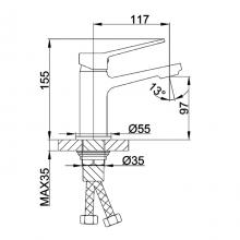 Смеситель для раковины Frap F1061