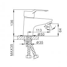 Смеситель для раковины Frap F1063