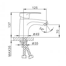 Смеситель для раковины Frap F1066