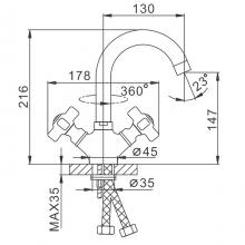 Смеситель для раковины Frap F1318