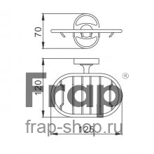 Мыльница Frap F1902-1 Хром