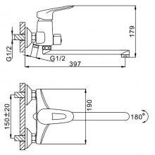 Смеситель для ванны Frap F2207