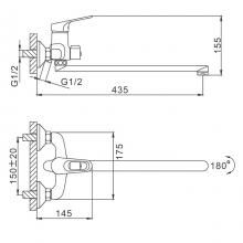 Смеситель для ванны Frap F2213