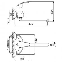 Смеситель для ванны Frap F2221