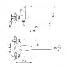 Смеситель для ванны Frap F2270