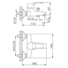 Смеситель для ванны Frap F3063