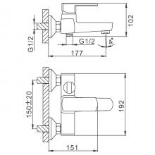 Смеситель для ванны Frap F3273