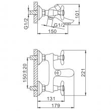 Смеситель для ванны Frap F32731-B