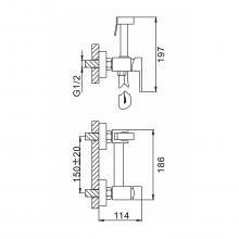 Смеситель с гигиеническим душем Frap F7504-9