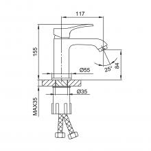 Смеситель для раковины Frap F1075