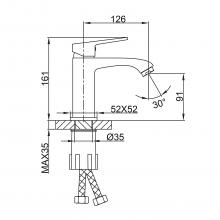 Смеситель для раковины Frap F1076-3