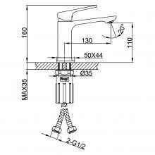 Смеситель для раковины Frap F1086-9