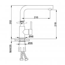 Смеситель для кухни Frap F40551-6