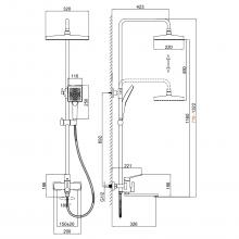 Душевая стойка Frap F2462-9