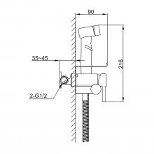 Смеситель с гигиеническим душем Frap F2075-3